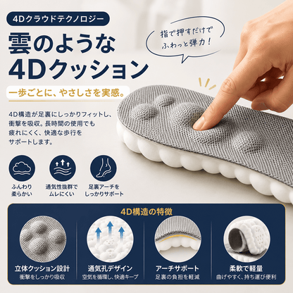 FuwaSole 4D - まるで雲の上。ふわっと包み、足の疲れをリセット。 - KAWSAYS