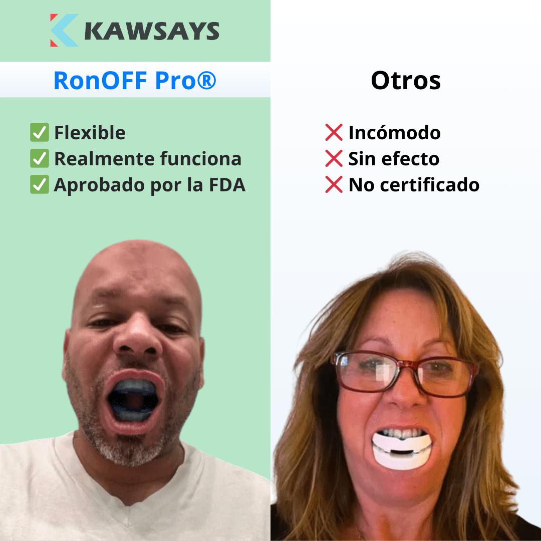 RonOFF Pro® - La Boquilla Silenciosa Antirronquidos Talla Universal - KAWSAYS